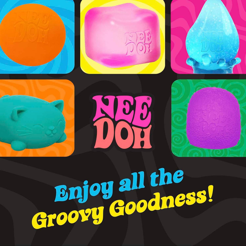 Schylling NeeDoh Nice Cube Glow - Squeeze Toy with a Super Solid Squish